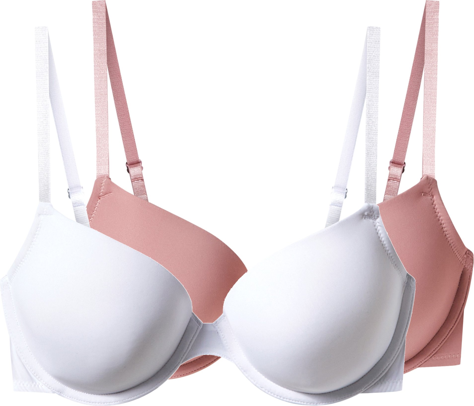 Thumbnail - esmara® Damen Bügel-BHs, 2 Stück (Pink/Weiß, 85C)
