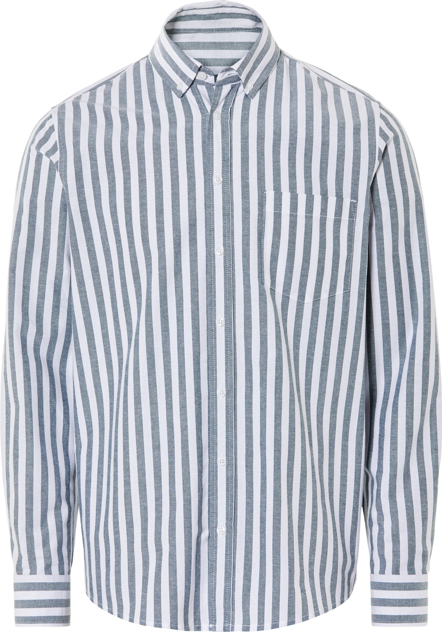 Thumbnail - LIVERGY® Herren Freizeithemd langarm (Streifen/weiß/blau, S (37/38))