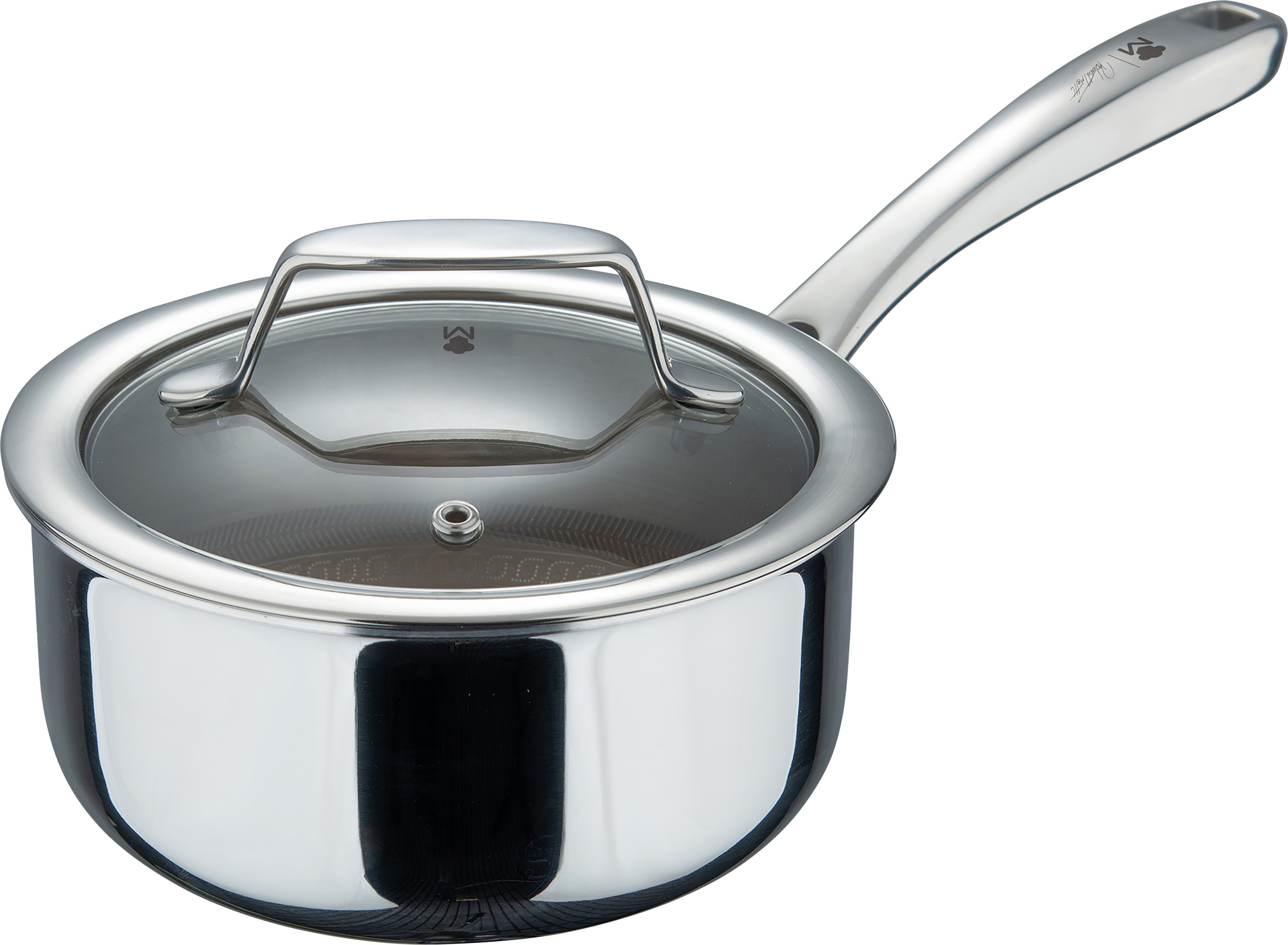 Masterpro by Roland Trettl Edelstahl-Stielkasserole GIRO 3, Ø 16 cm, mit Deckel