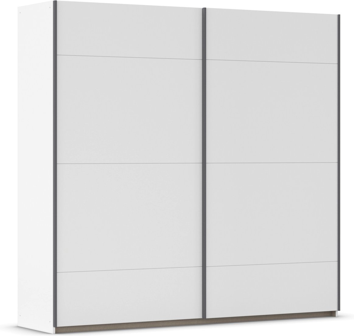 rauch BLUE Corvo Schwebetürenschrank (ohne Passepartout, Weiß, 218 x 210 cm)