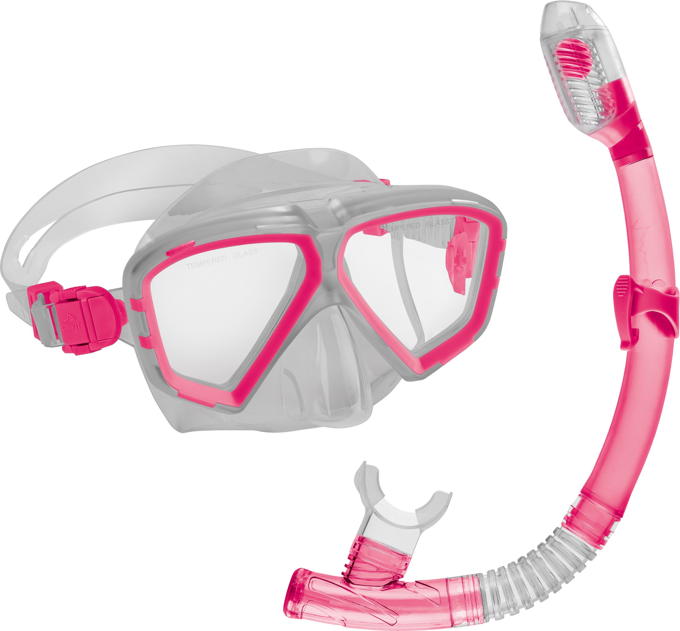 CRIVIT Damen/Herren Schnorchel Set; 2-teilig (Rosa)