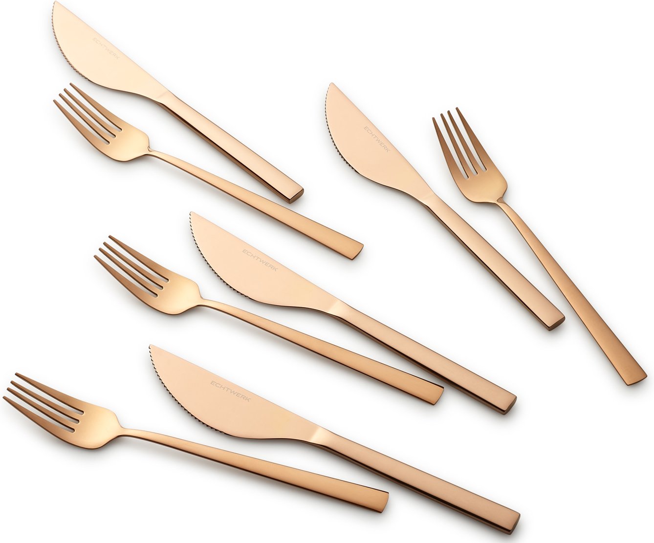 ECHTWERK Pizzabesteck Set "Bari" (Bronze, 8tlg)