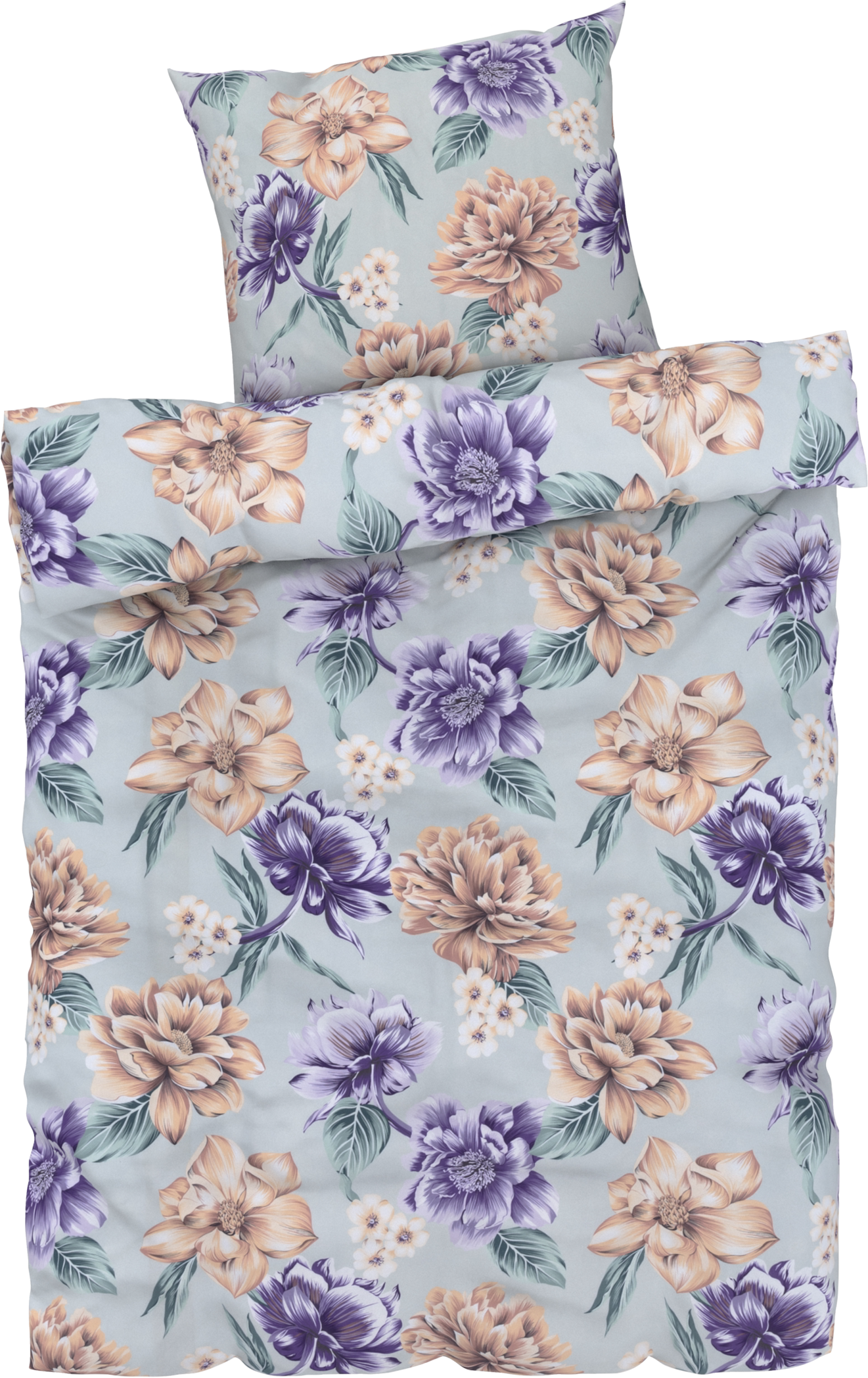 LIVARNO home Mikrofaser-Satin-Bettwäsche, 155 x 220 cm (Bunt)