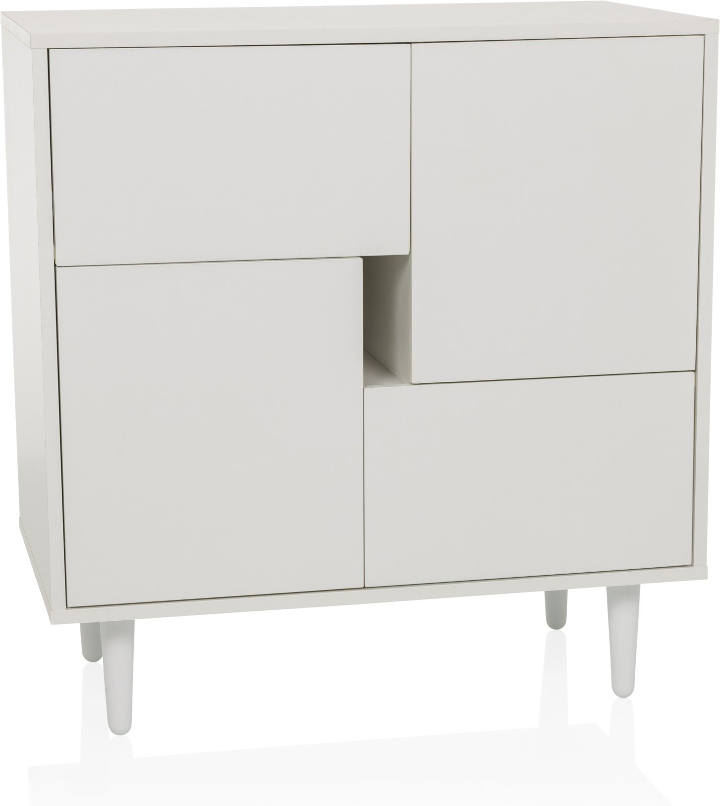 hjh OFFICE Sideboard / Kommode LYKKJA (Weiß)