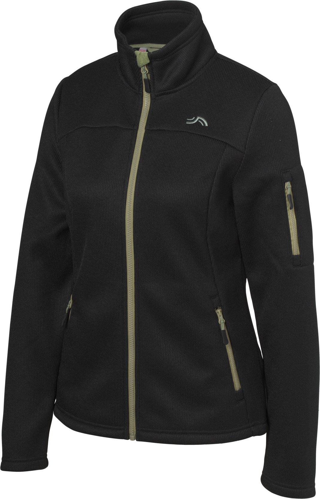 CRIVIT Damen Jacke Strickfleece (Schwarz, M(40/42))