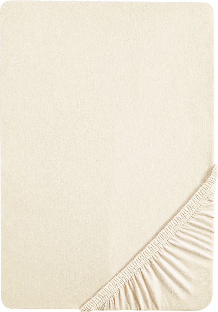 Biberna Premium Jersey-Elasthan Spannbettlaken (Natur, 140 - 160 x 200 cm)