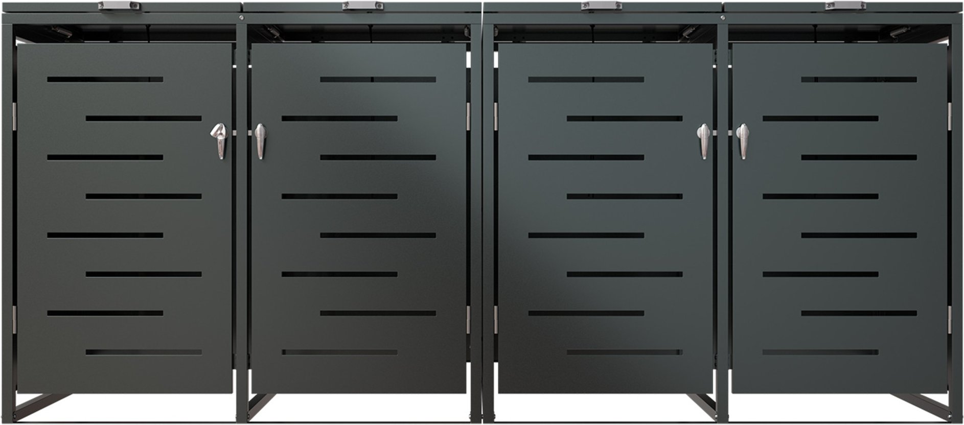 Juskys Metall Mülltonnenbox Arel (4er)