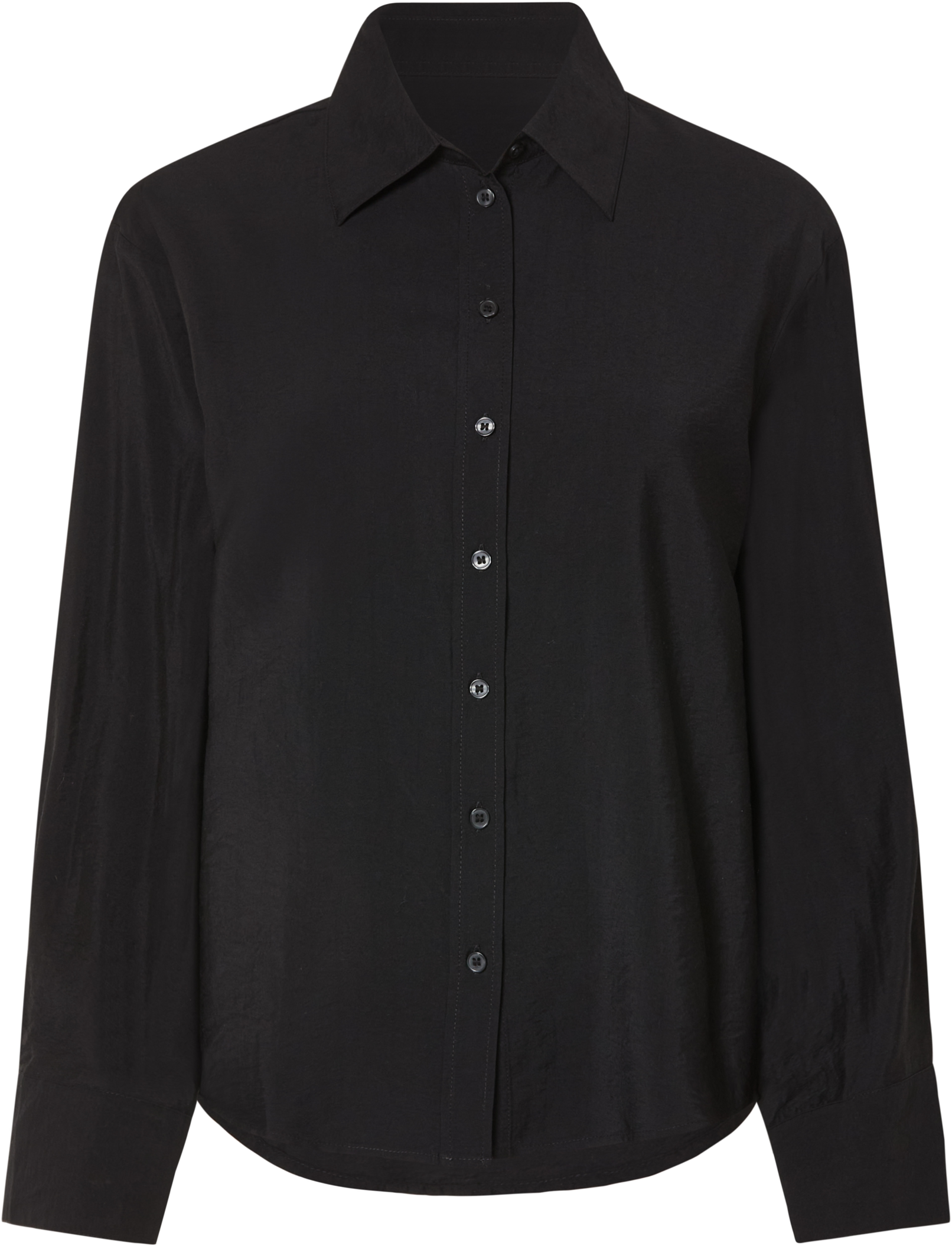 esmara® Damen Bluse, mit überschnittenen Schultern (Schwarz, 38)