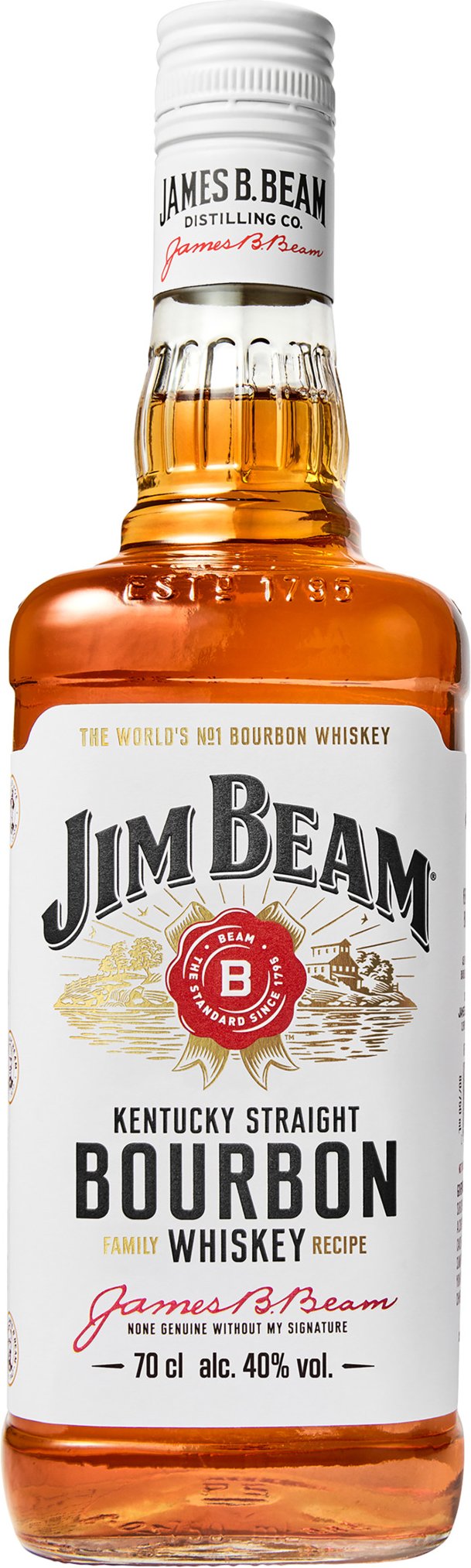 JIM BEAM White Kentucky Straight Bourbon Whiskey 40% Vol