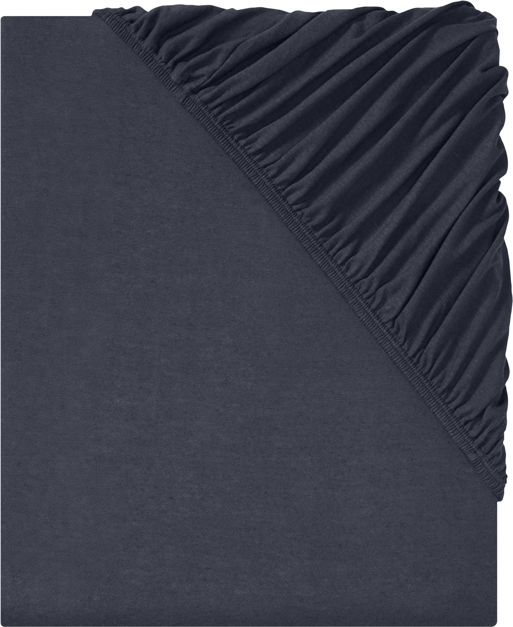 Thumbnail - LIVARNO home Spannbettlaken Jersey (Dunkelblau)
