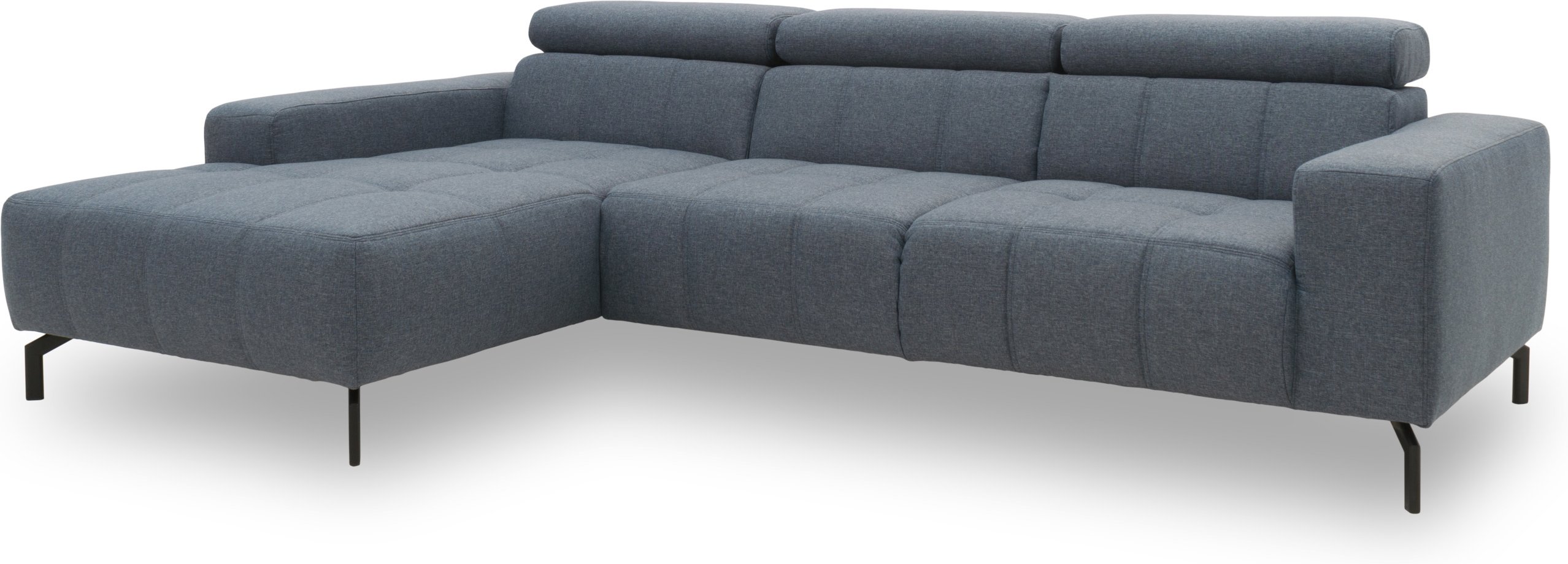 Domo Sofa »Cunelli« mit Longchair (davorstehend links, 175x292cm, Blau)