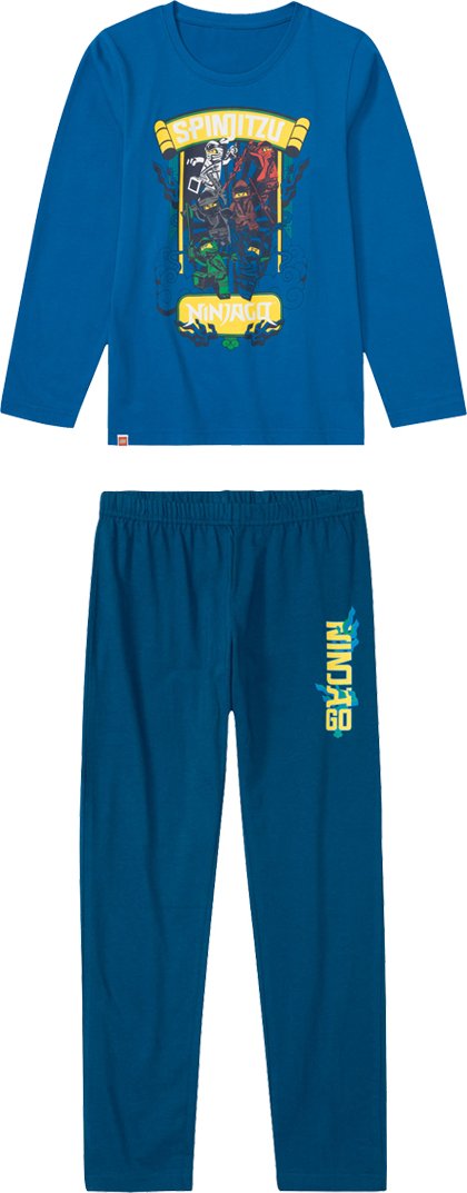 LEGO Kinder Jungen Pyjama 2 tlg. (98/104, Ninjago blau/dunkelblau)""