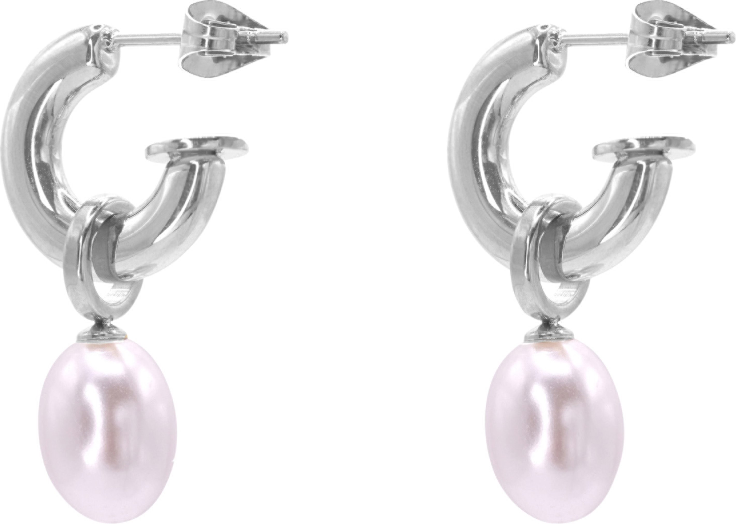 Steel art Heideman Ohrringe (Creole mit Perle, Silber)