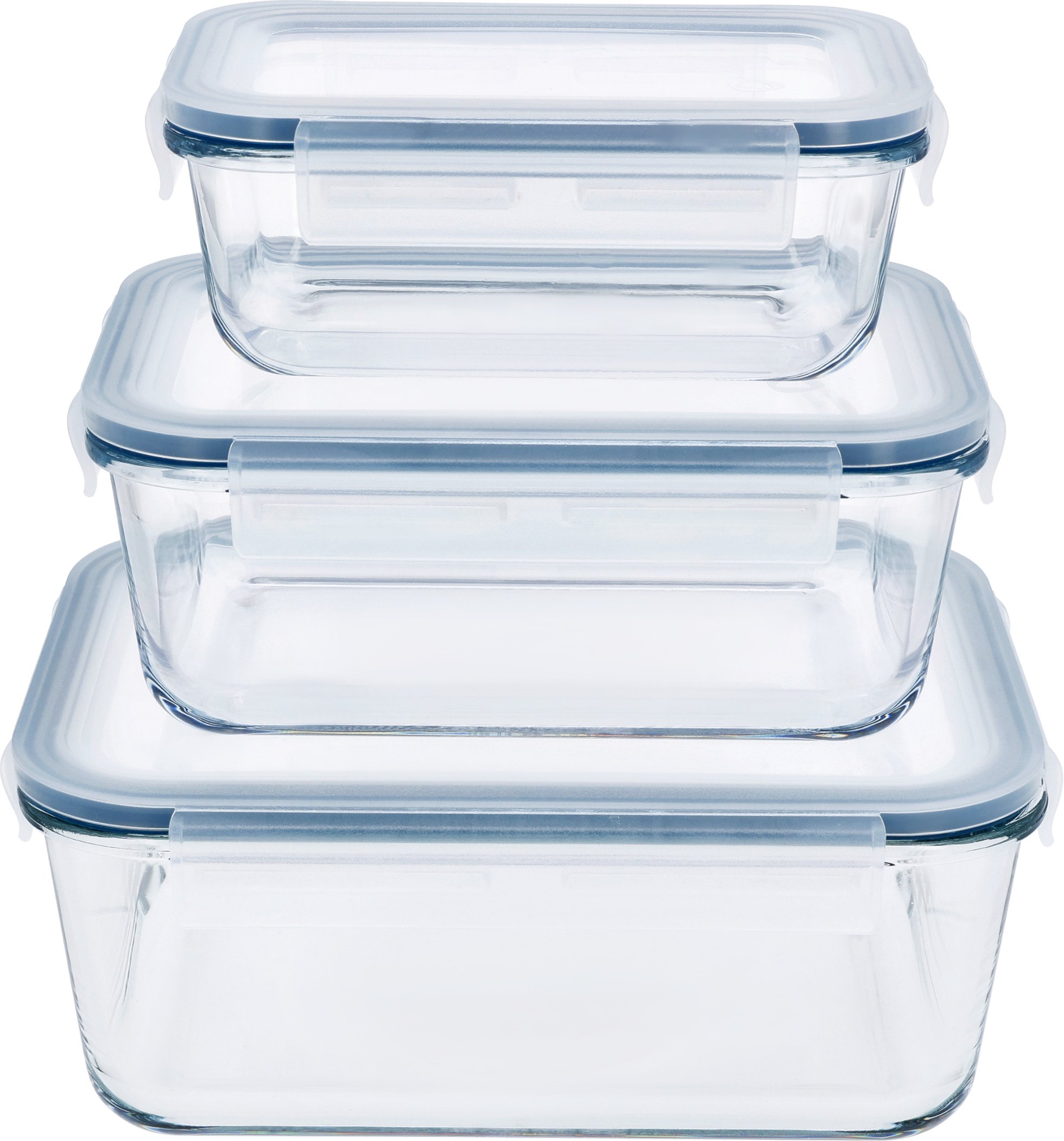 SILVERCREST® Frischhaltedosen-Sets glas (rechteckig 3er-Set)