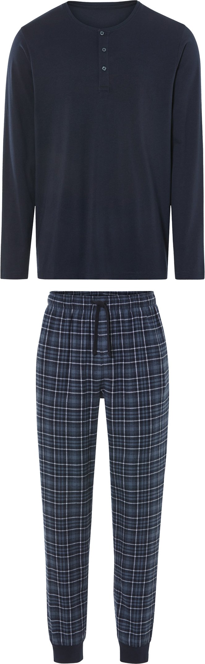 LIVERGY® Herren Pyjama lang (Navy, S(44/46))