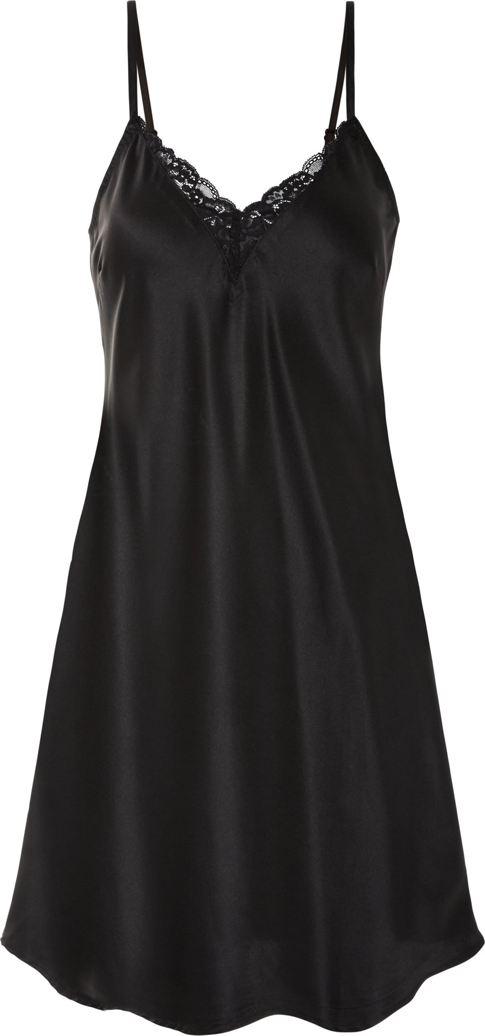 esmara® Damen Nachthemd Satin (Schwarz, 40)