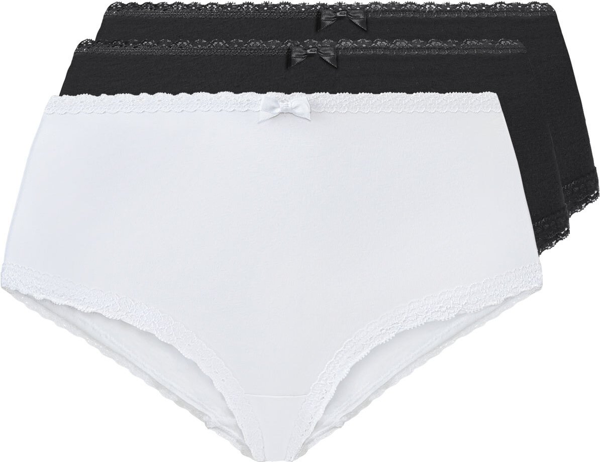 Thumbnail - esmara® Damen Hipster 3er (Schwarz/weiß, XS(32/34))