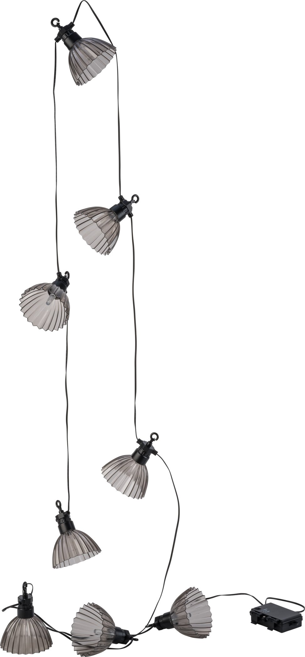 LIVARNO home LED-Lichterkette mit Lampenschirm Indoor/Outdoor (schwarzer)