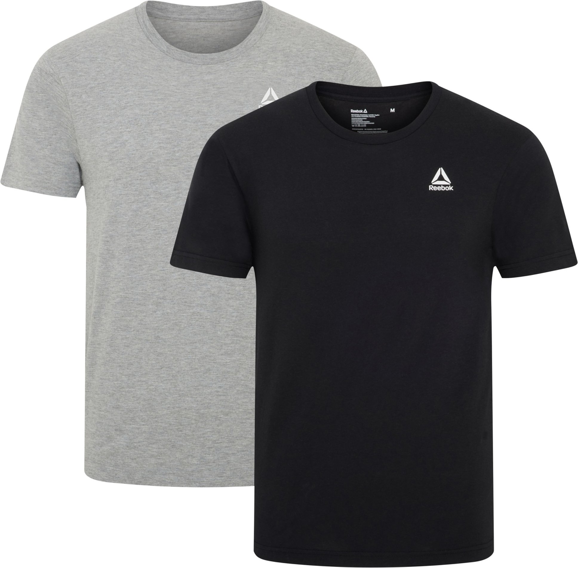 Reebok Herren T-Shirt, 2 Stück (Grau, L)