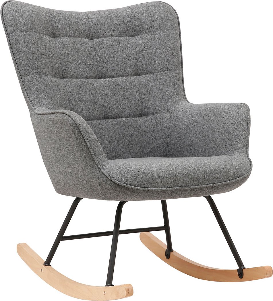 byLIVING Schaukelstuhl Richie (grau (Webstoff))