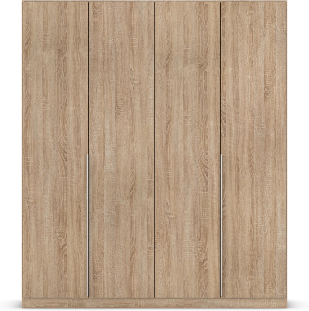 rauch ORANGE Drehtürenschrank Alabama (Classic-Zubehör, Eiche Sonoma, Griffe Alufarben, 181 x 210 cm)