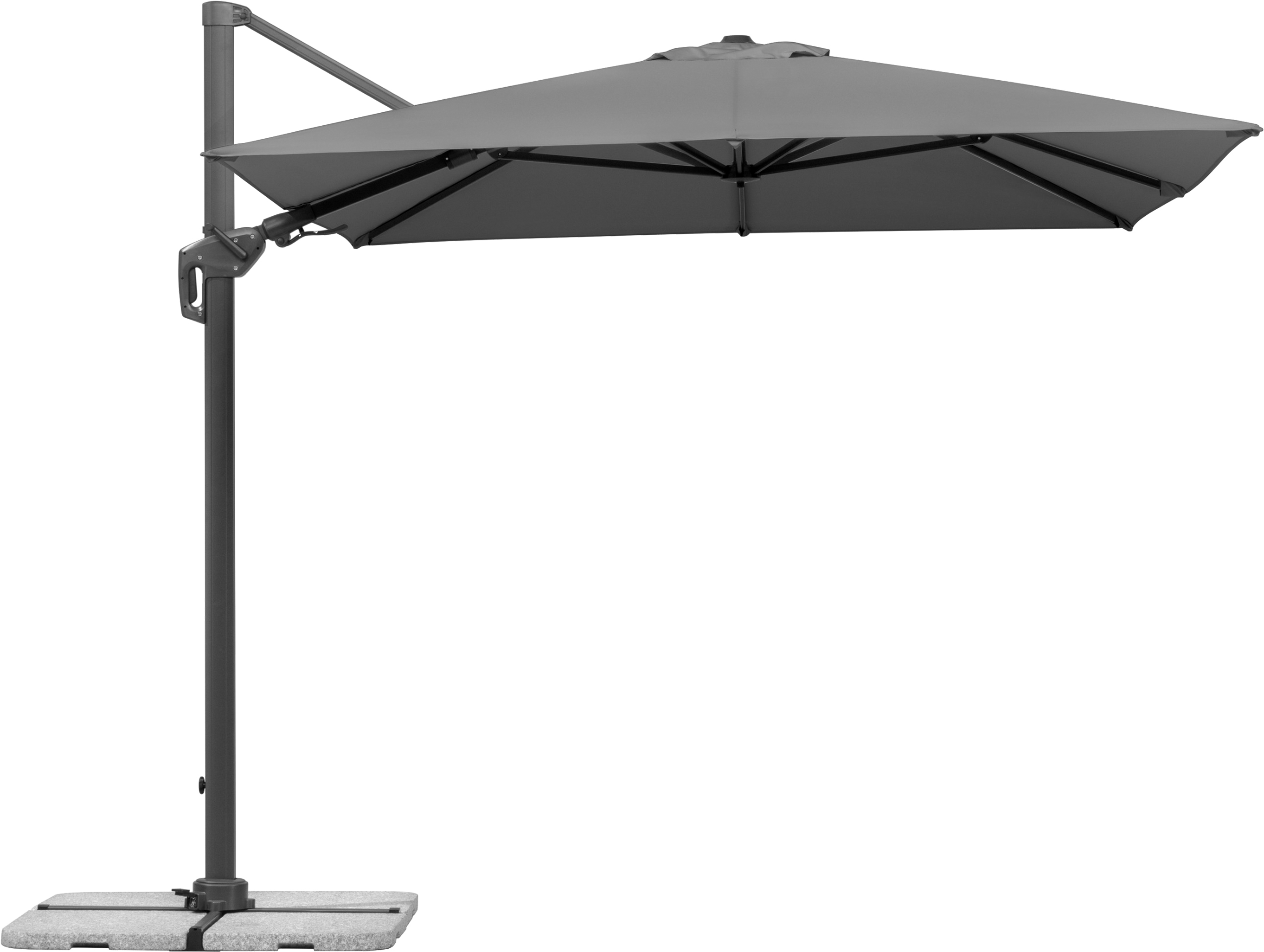 Schneider Sonnenschirm »Rhodos Twist«, inklusive Schutzhülle (350 x 260 cm, Anthrazit)