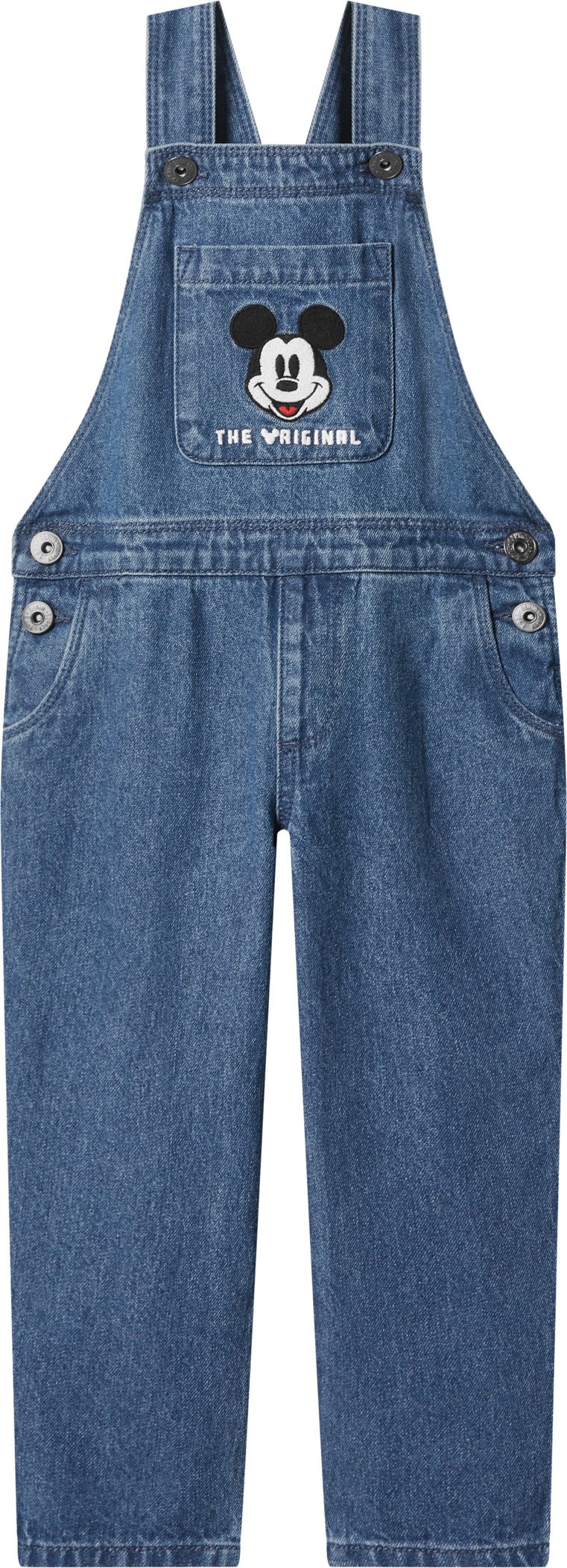 Kleinkinder Mädchen Jungen Jeans Latzkleid/ Latzhose (Mickey Mouse, 122/128)