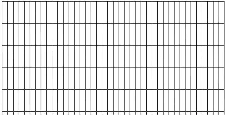 ALBERTS Doppelstabmattenzaun-Grundset, Länge 10 m (Anthrazit, Mattenhöhe: 1000 mm)