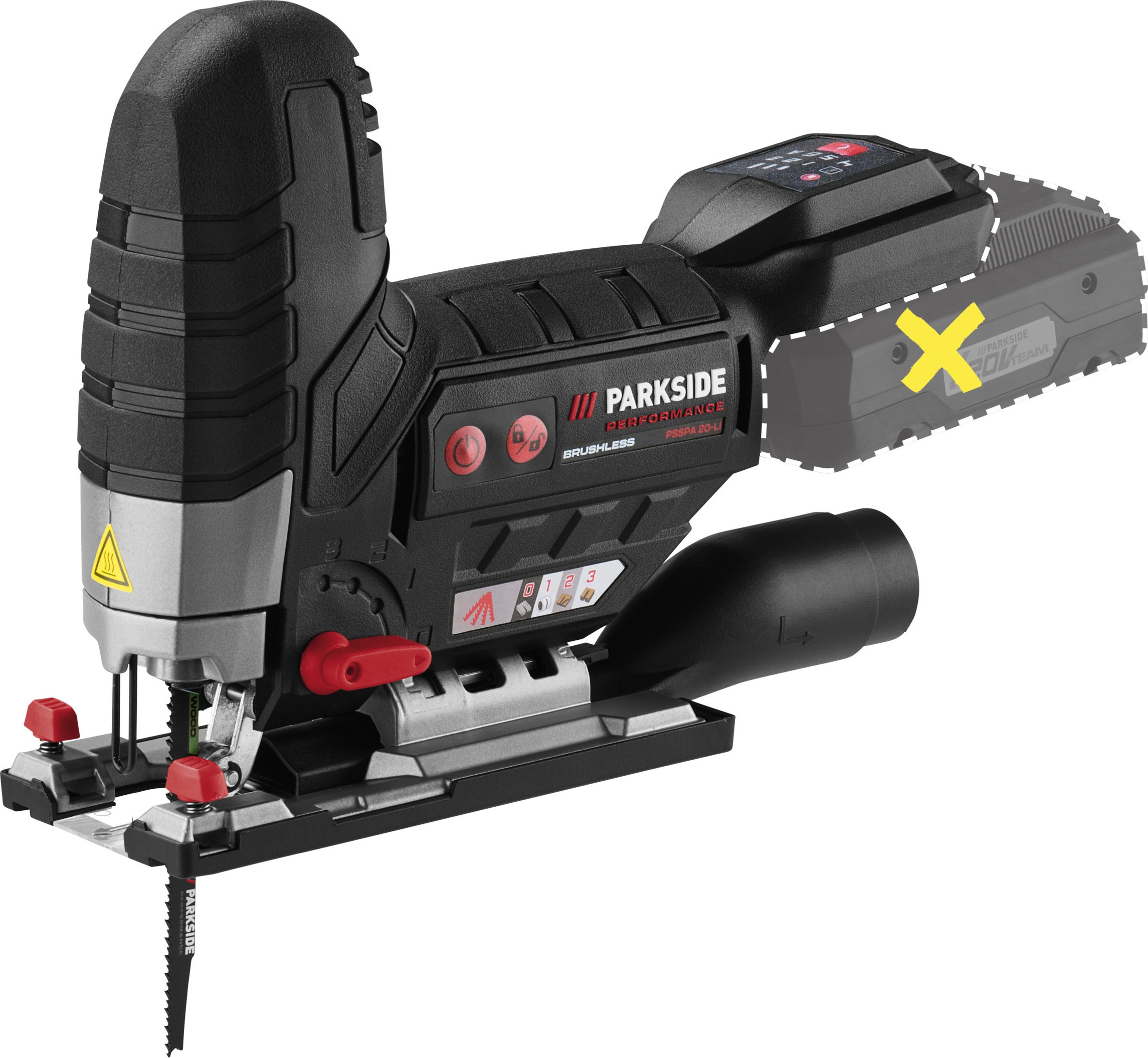 PARKSIDE PERFORMANCE® 20 V Akku-Stichsäge »PSSPA 20-Li F4«, ohne Akku und Ladegerät Eigenschaften