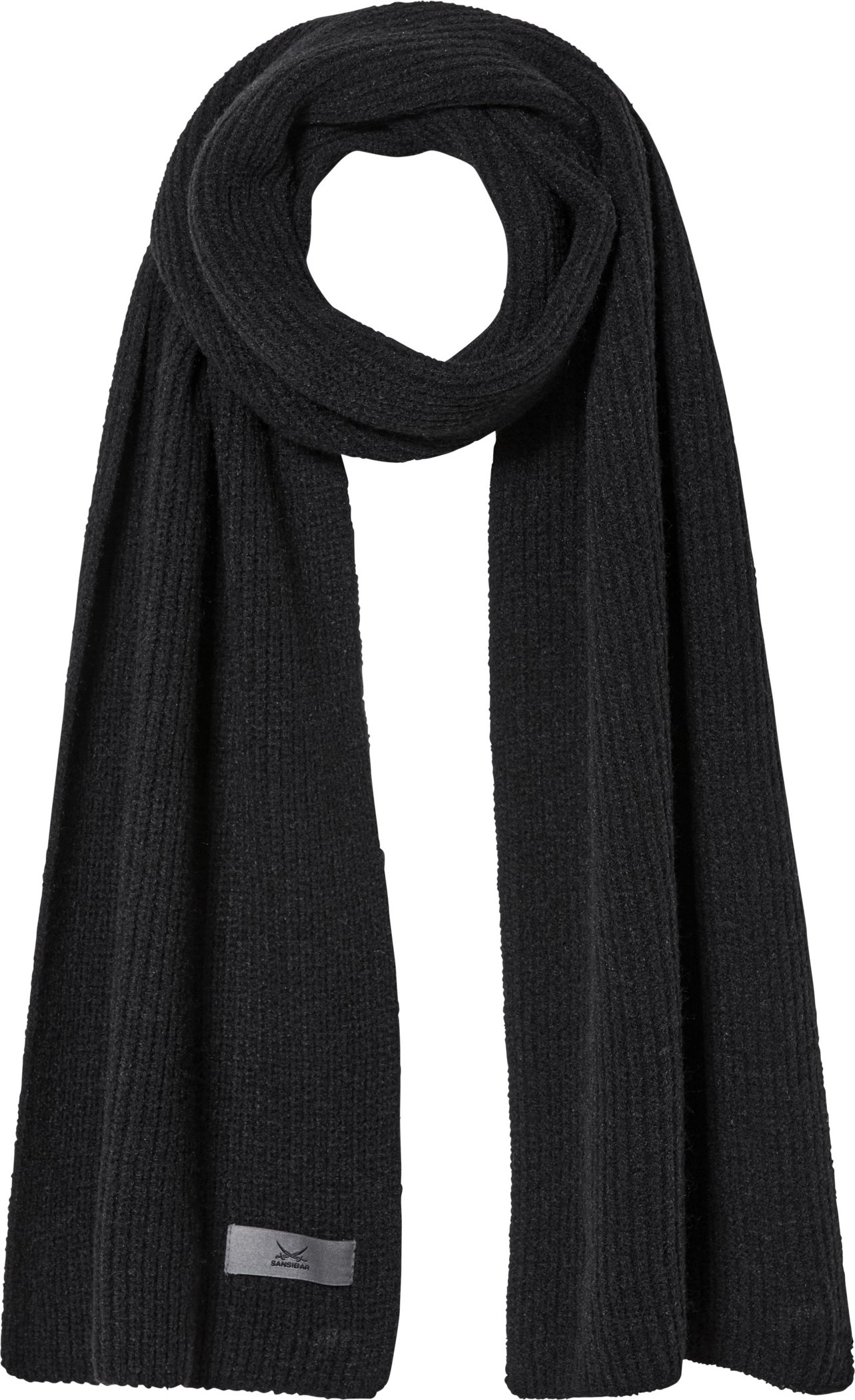 SANSIBAR Damen Schal/Mütze (Schal, Schwarz)