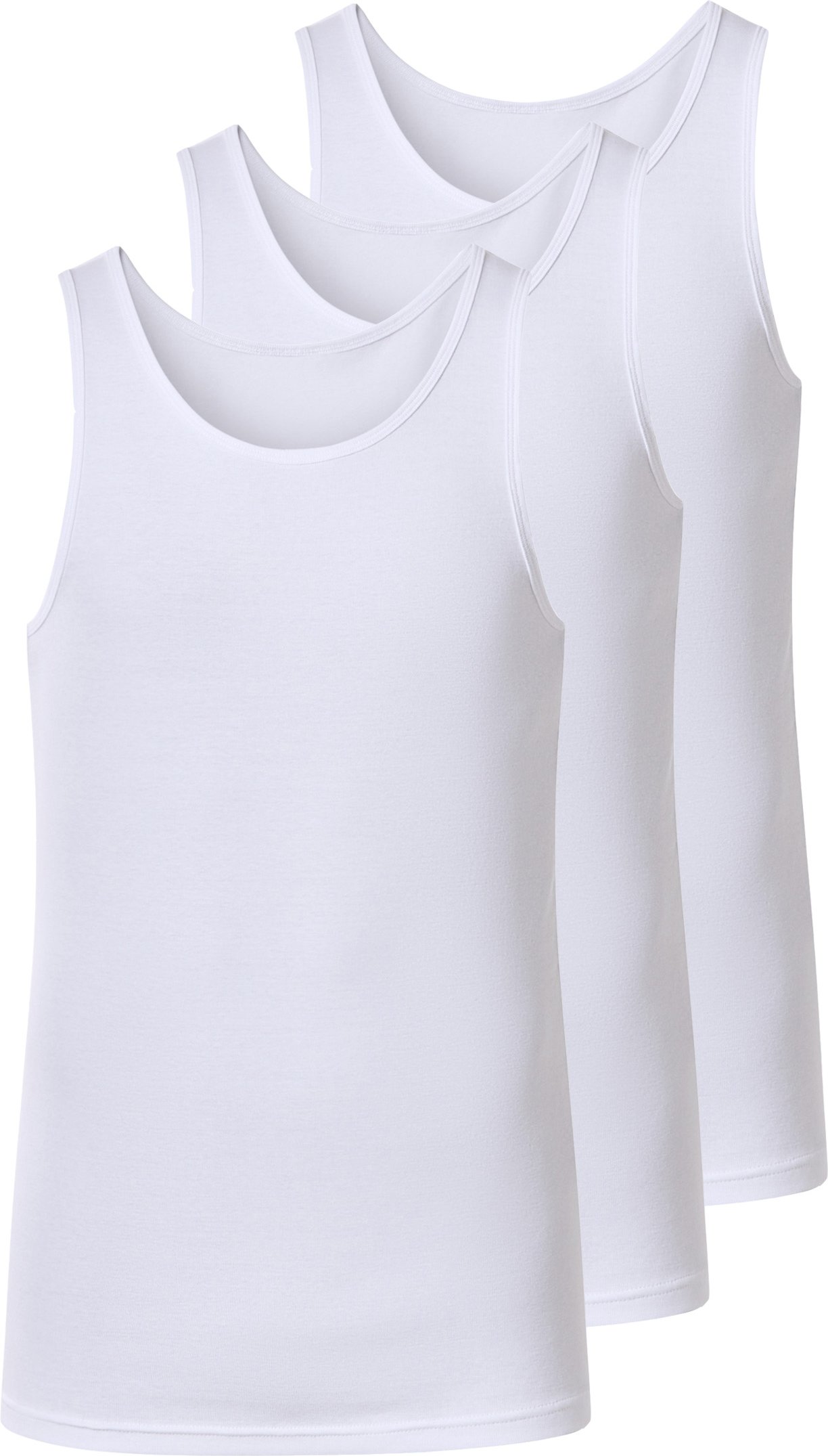 esmara Men Herren Achselhemd Feinripp 3er (Weiß, 4/S)