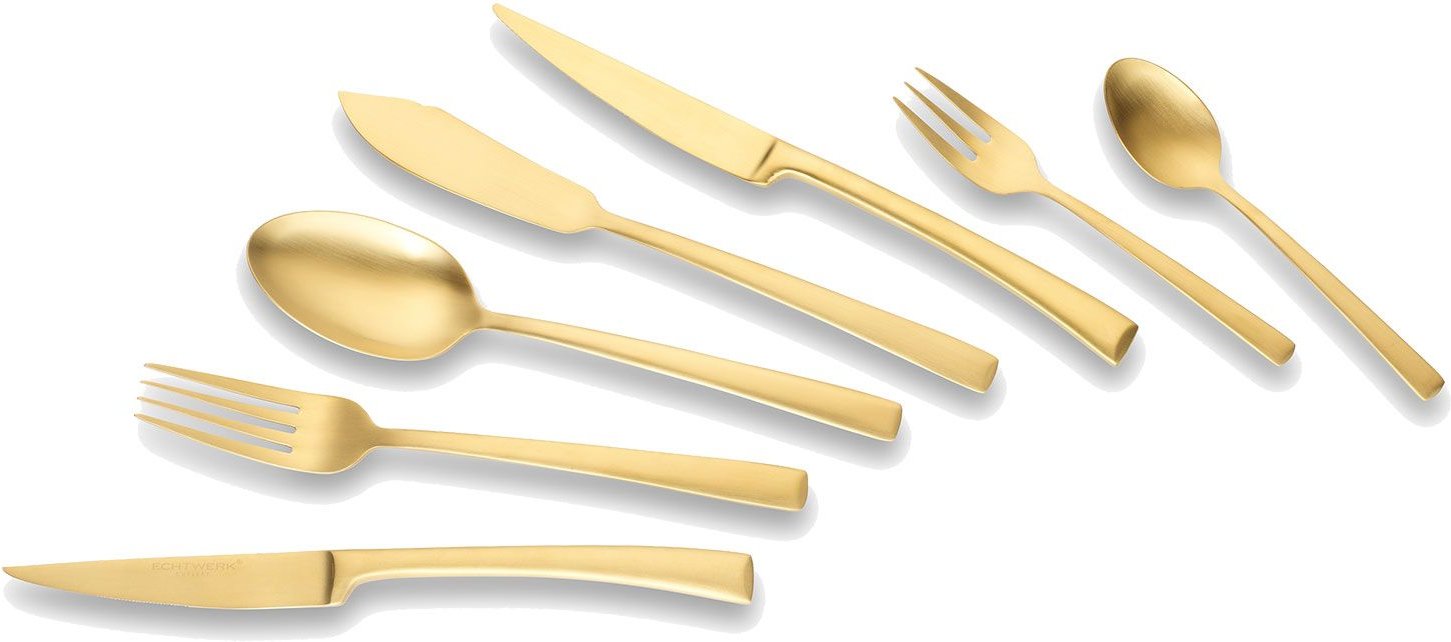 ECHTWERK Tafelbesteck "Avelino" 42 tlg. ,18/10 (Gold matt)