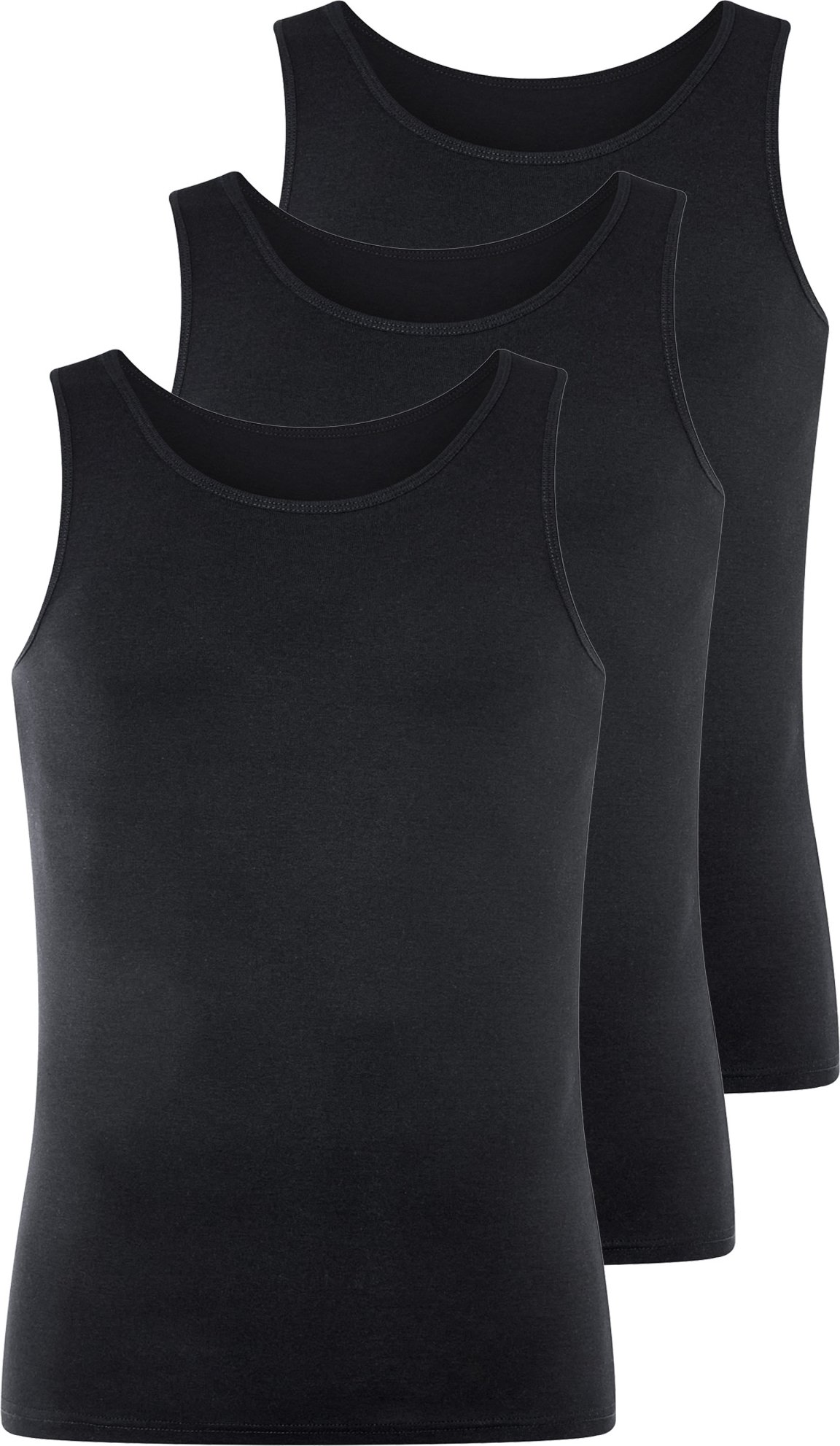 Thumbnail - LIVERGY® Herren Achselhemd Feinripp, 3 Stück (Schwarz, 6/L)