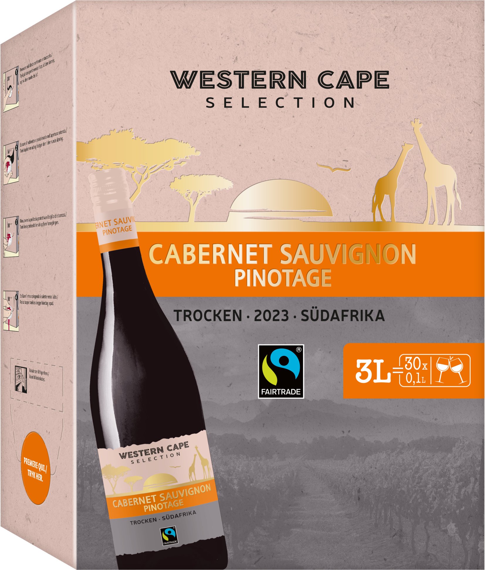 Thumbnail - Fairtrade Western Cape Selection Cabernet Sauvignon Pinotage 3-l-Bag-in-Box trocken, Rotwein 2023
