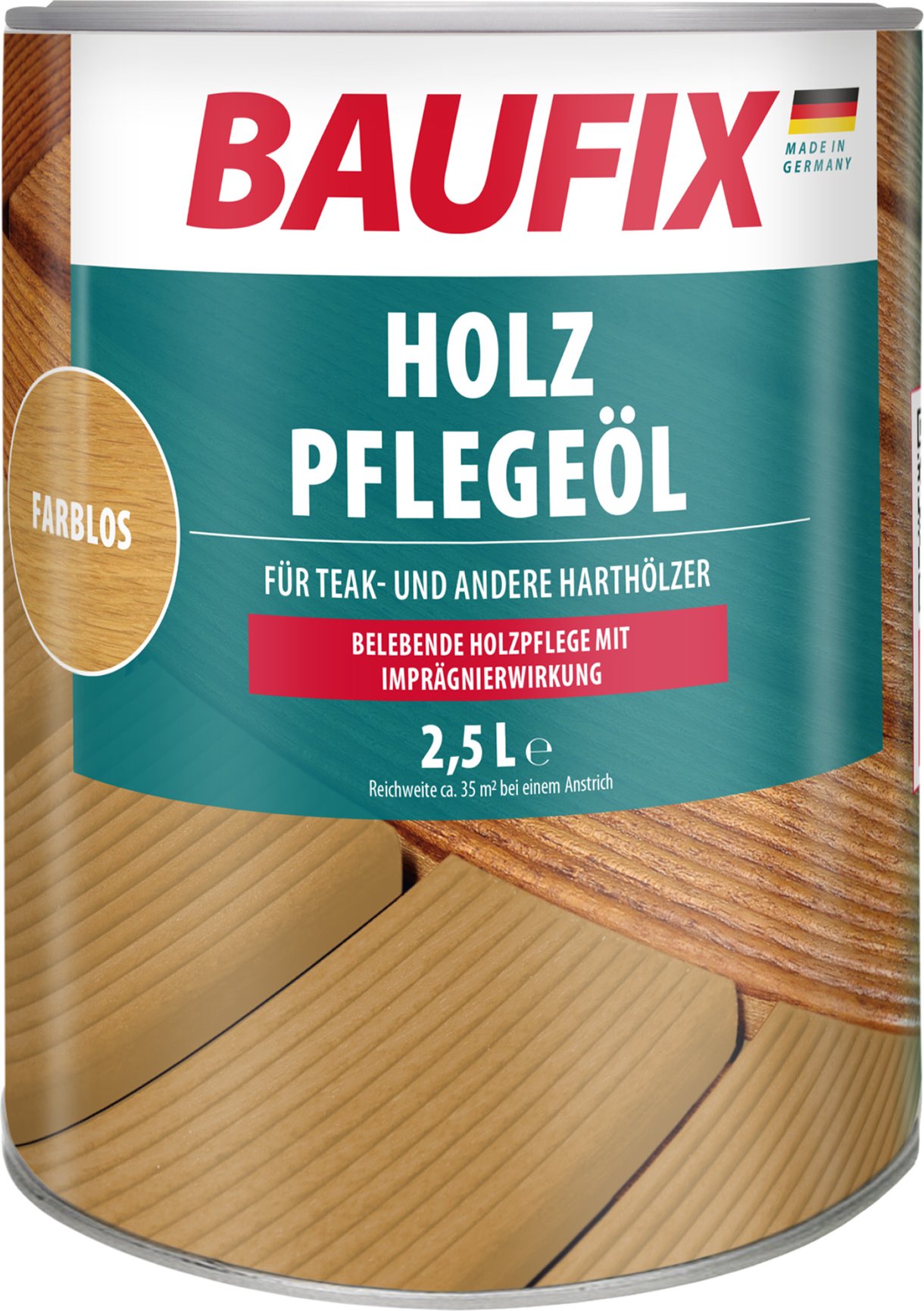 BAUFIX Holz-Pflegeöl 2,5 Liter (farblos seidenmatt)