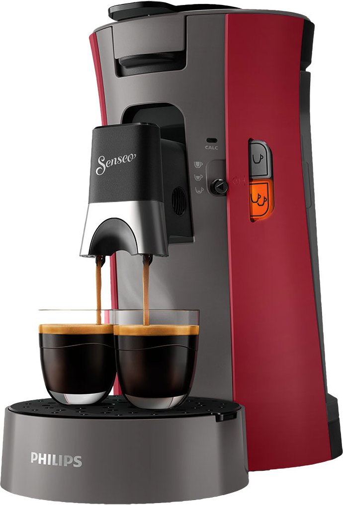 PHILIPS Senseo Select Kaffeepadmaschine (Rot)