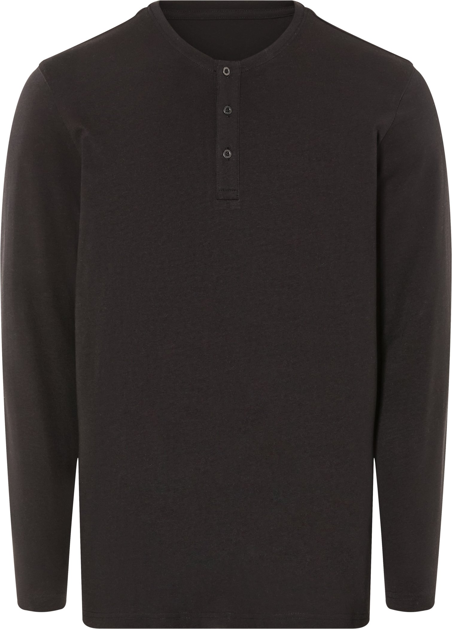 Thumbnail - LIVERGY® Herren Langarmshirt mit Knopfleiste (Schwarz, M (48/50))