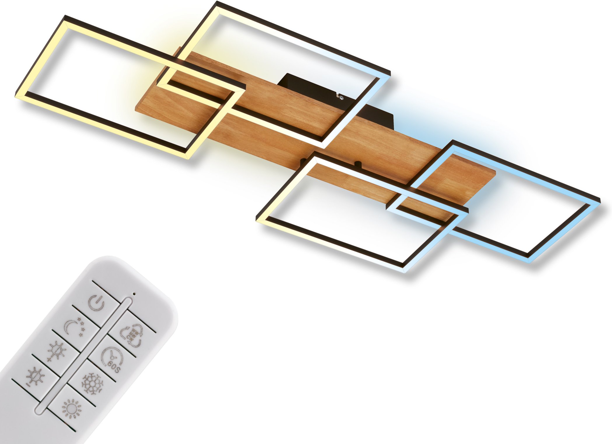 Briloner CCT LED Deckenleuchte mit Backlighteffekt (95,5x41 cm)