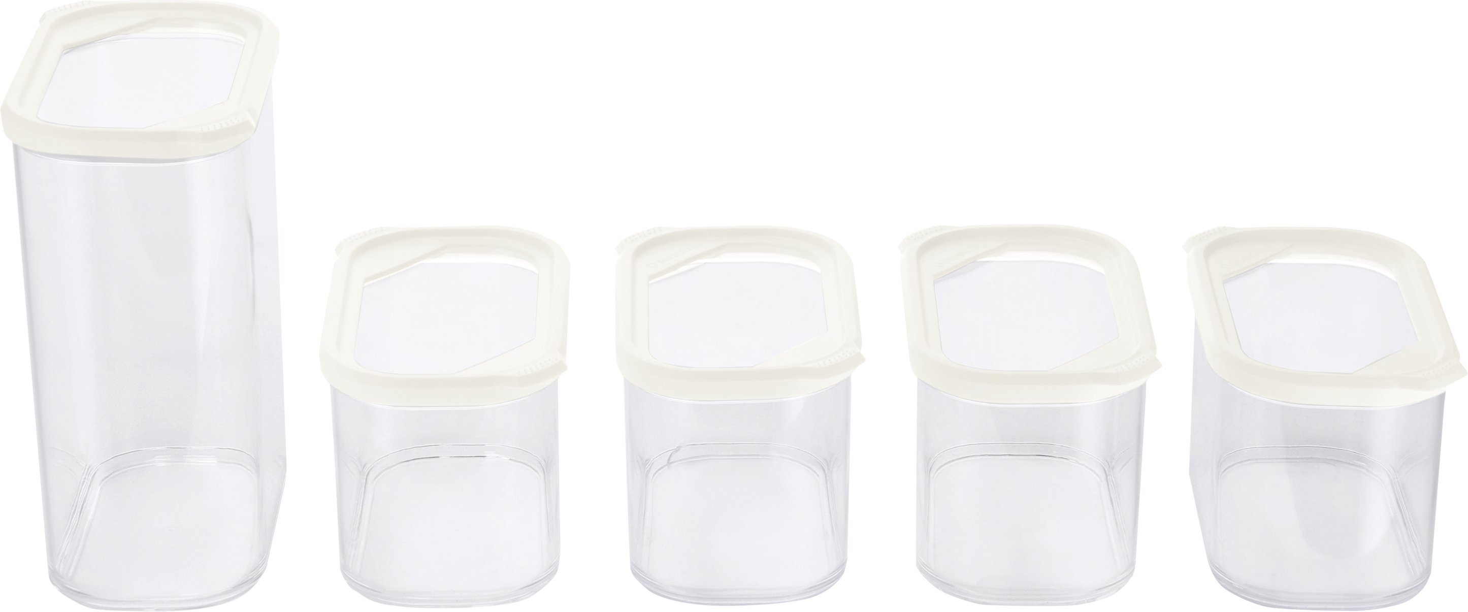 SILVERCREST® Vorratsdosen-Sets 5er (Set 2 Größen/weiß)