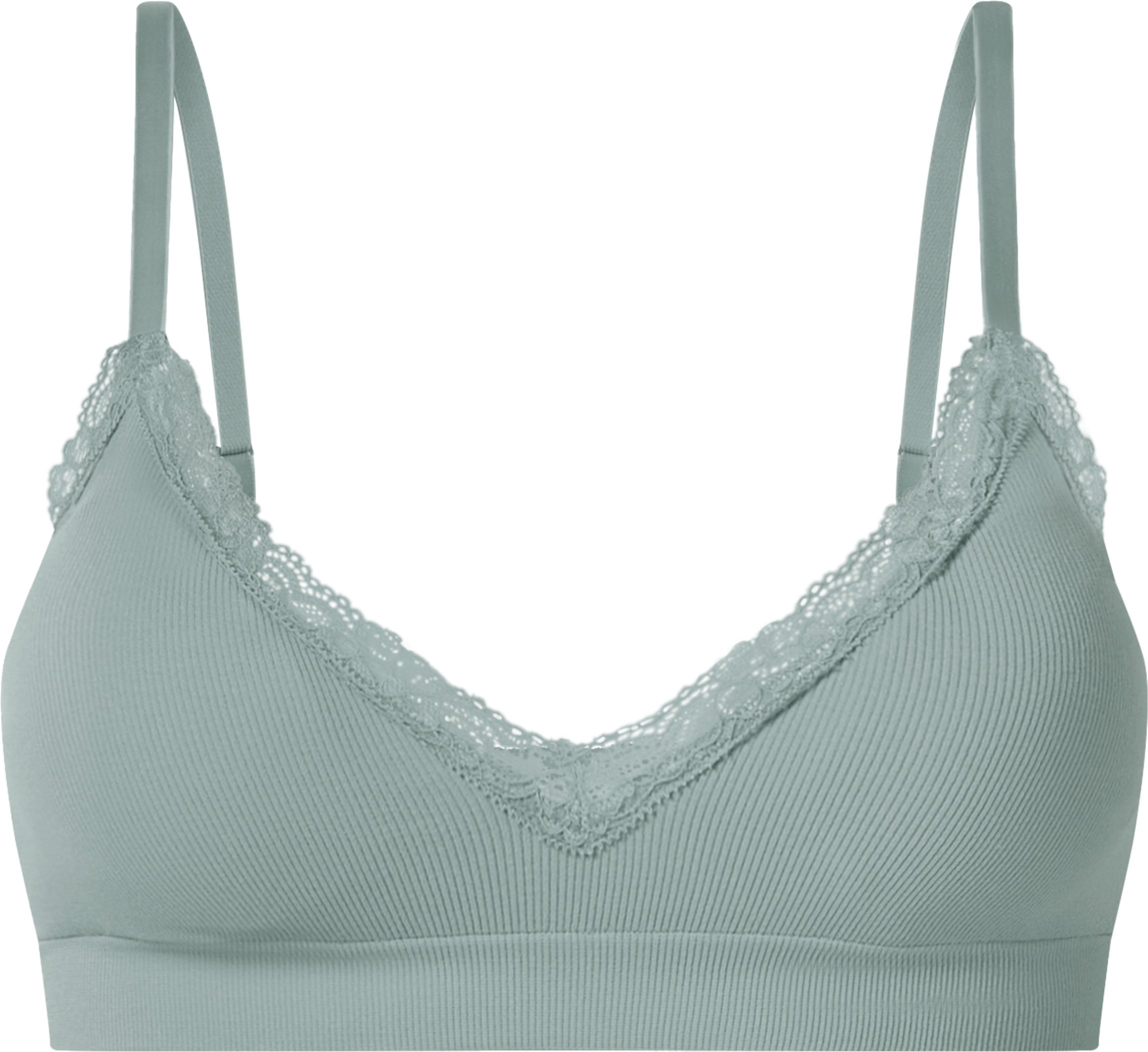 esmara® Damen geripptes Bustier (Grün, S(36/38))