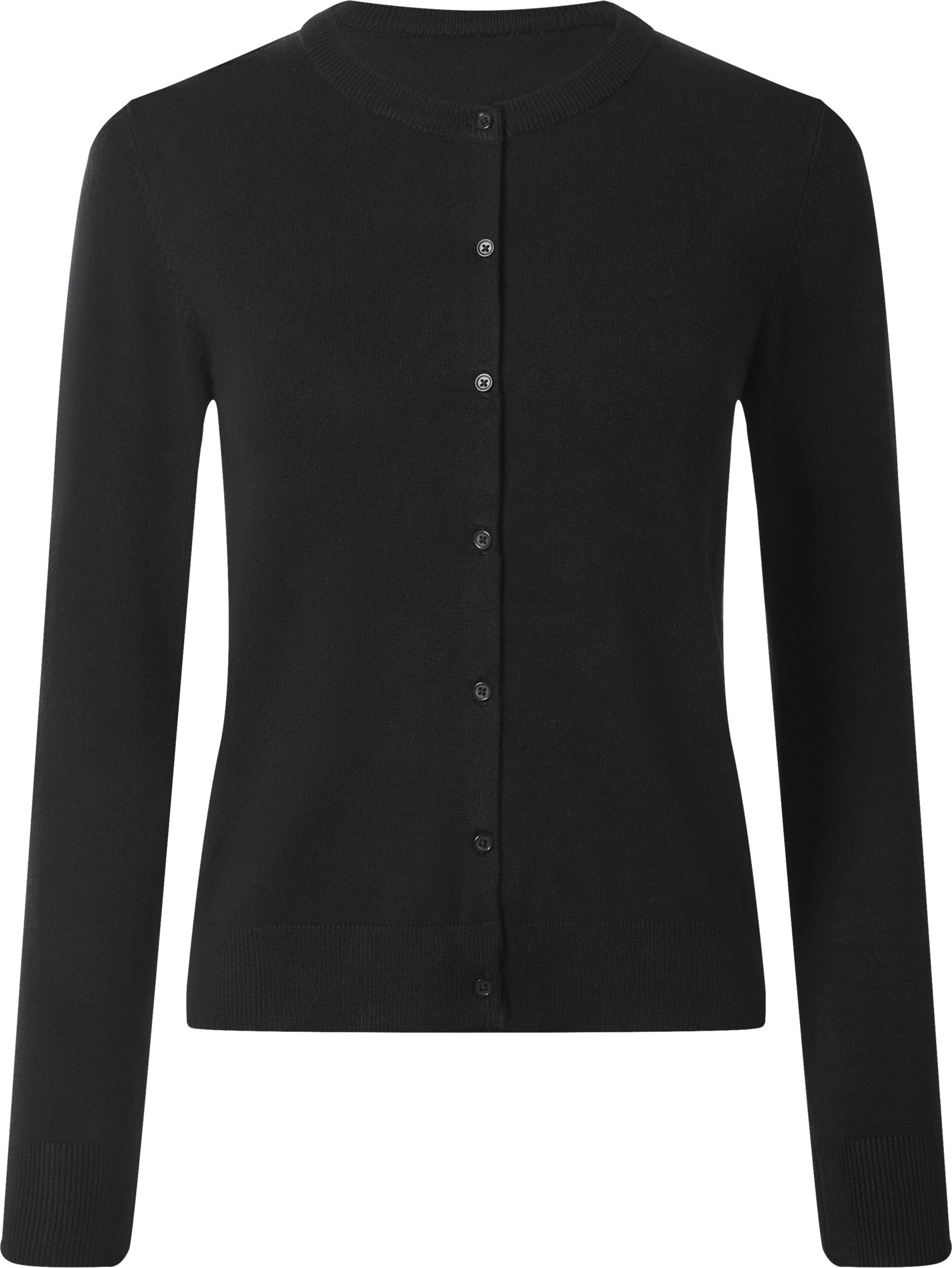 esmara® Damen Cardigan Feinstrick (Schwarz, L(44/46))