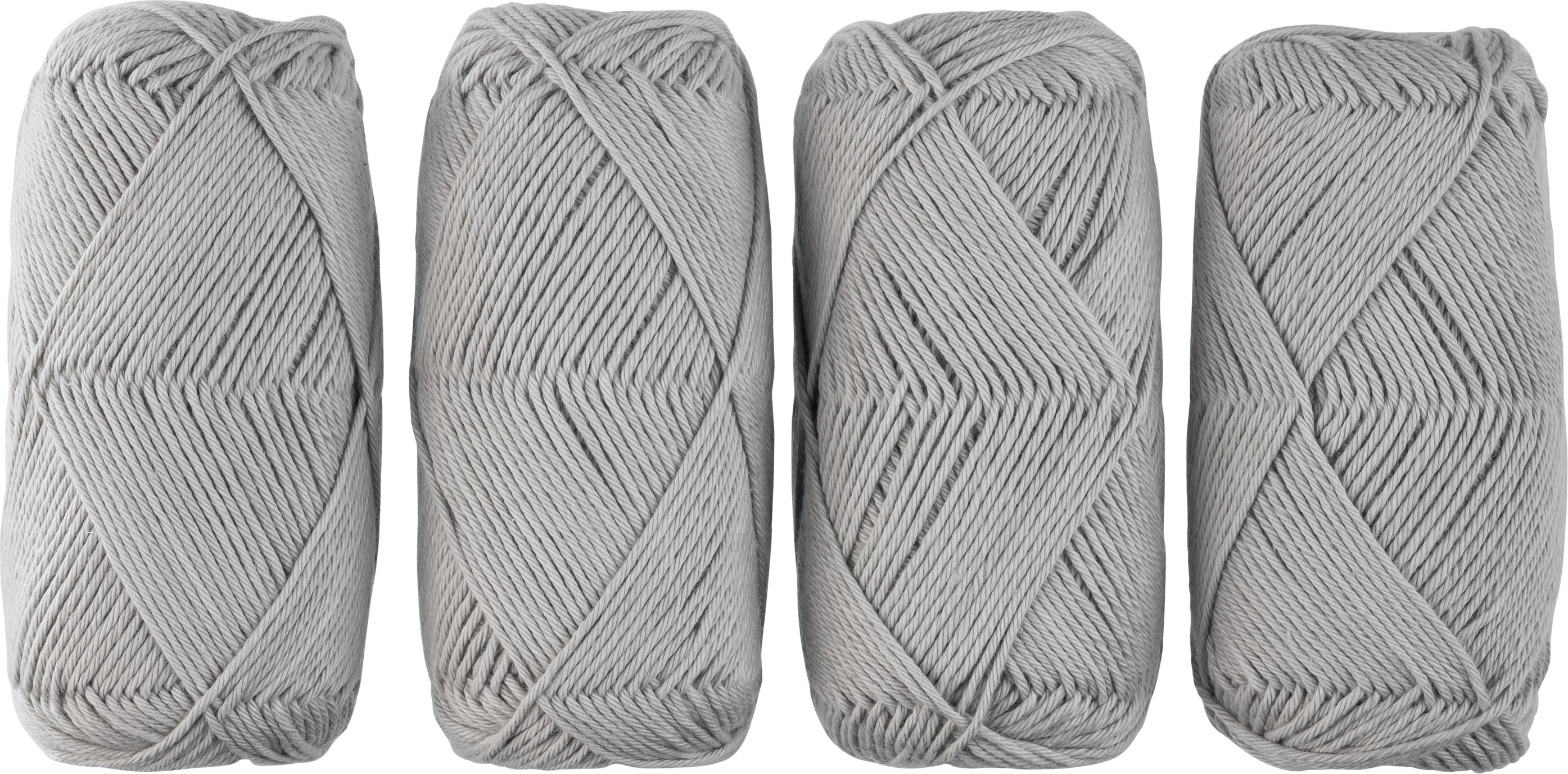 crelando® Baumwollgarn-Set 4 x 50 g (Silber)