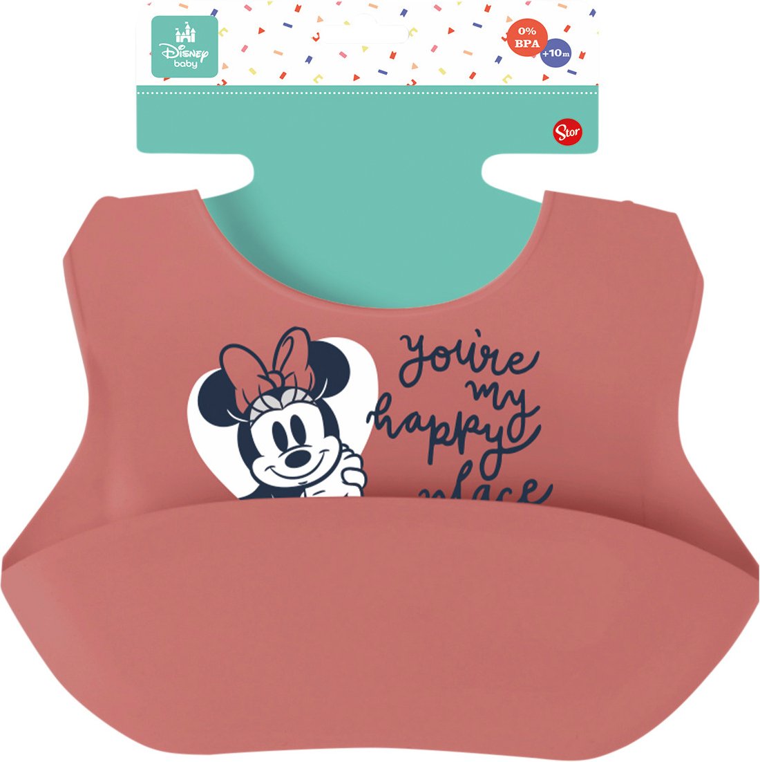 Baby Silikon/PP Geschirr-Set (Lätzchen Minnie)
