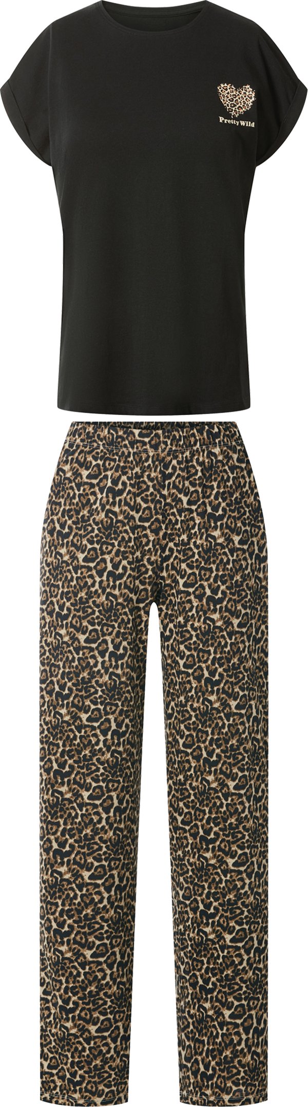 esmara® Damen Pyjama (Schwarz, S (36/38))