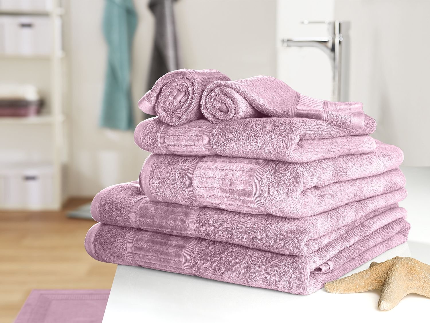 Gözze Saunatuch Bio 70 x 200 cm (Altrosa)