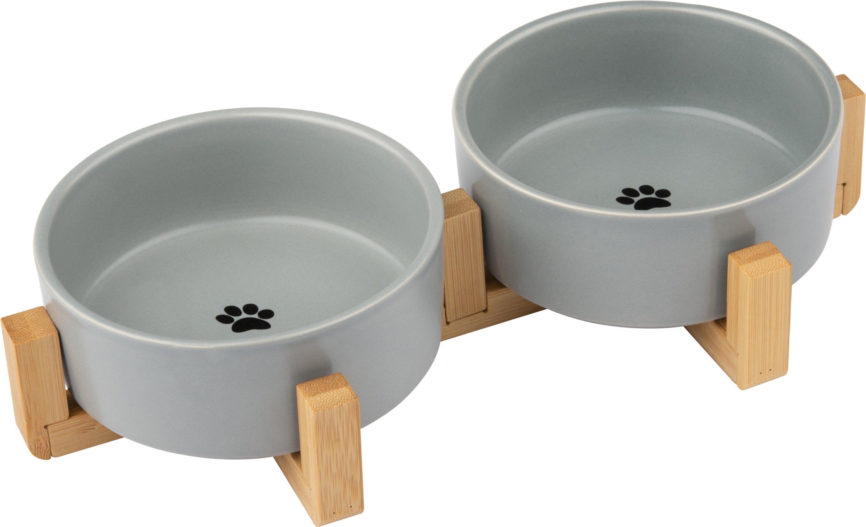 zoofari® Futternapf / Doppelfutternapf (Doppelnapf, Grau)