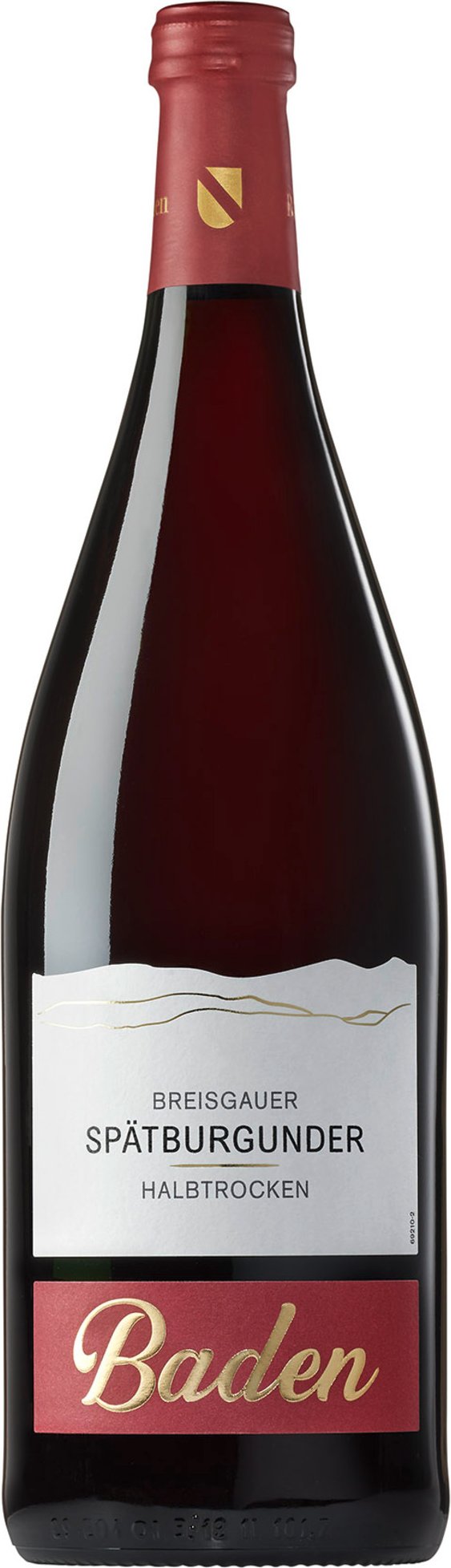 Breisgauer Spätburgunder QbA halbtrocken, Literflasche, Rotwein 2024 - Mindestbestellmenge 6