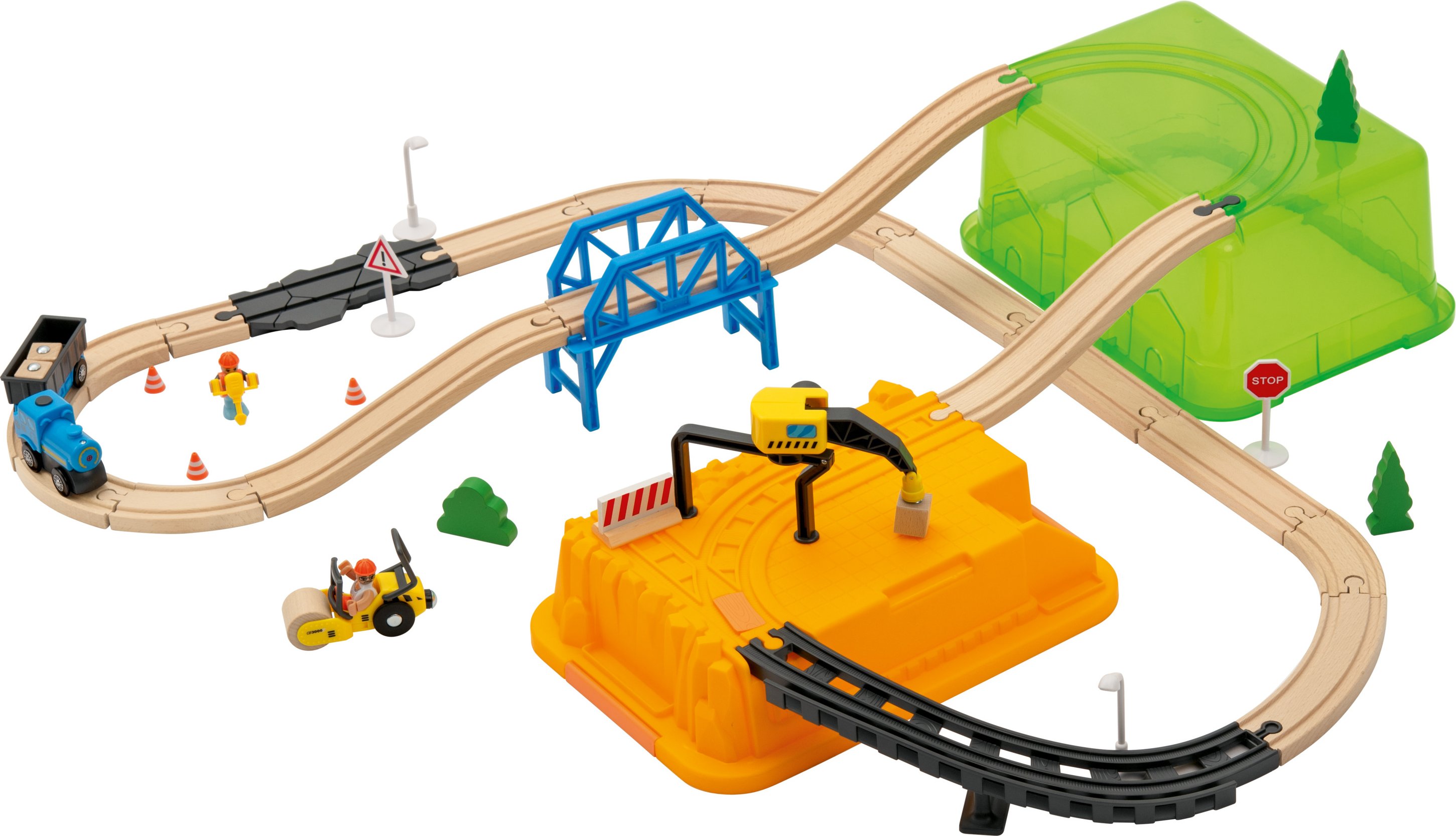 lupilu® Holzeisenbahn-Box-Set