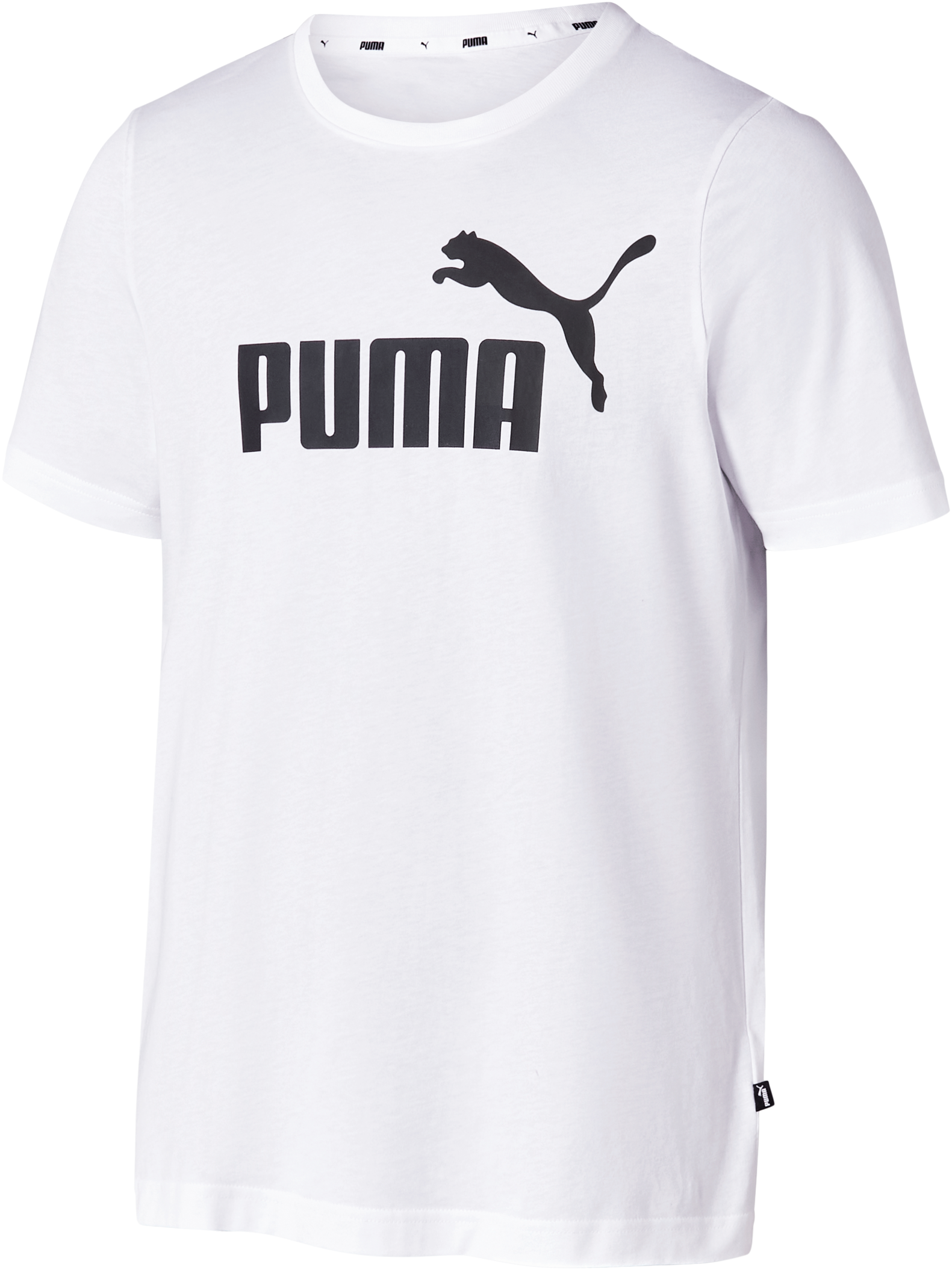 Puma Herren T-Shirt ESS Logo Tee, aus reiner Baumwolle (Weiß, XL)