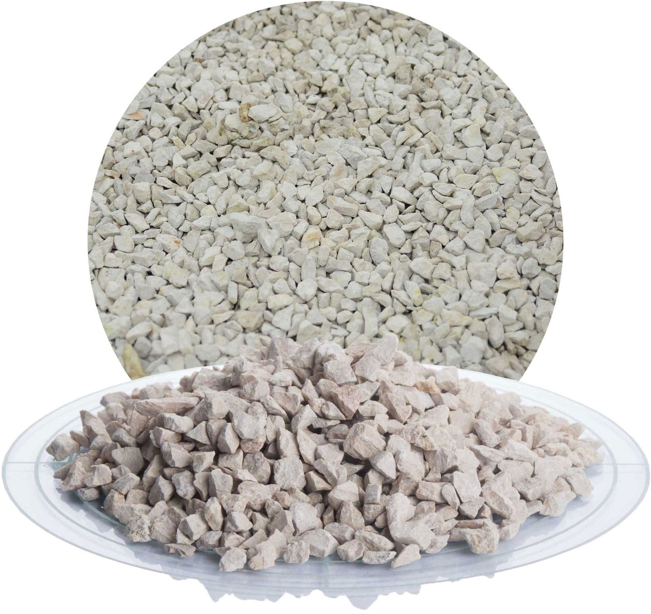 Schicker Mineral Kalk Ziersplitt (5-8 mm, 25 kg, Beige)